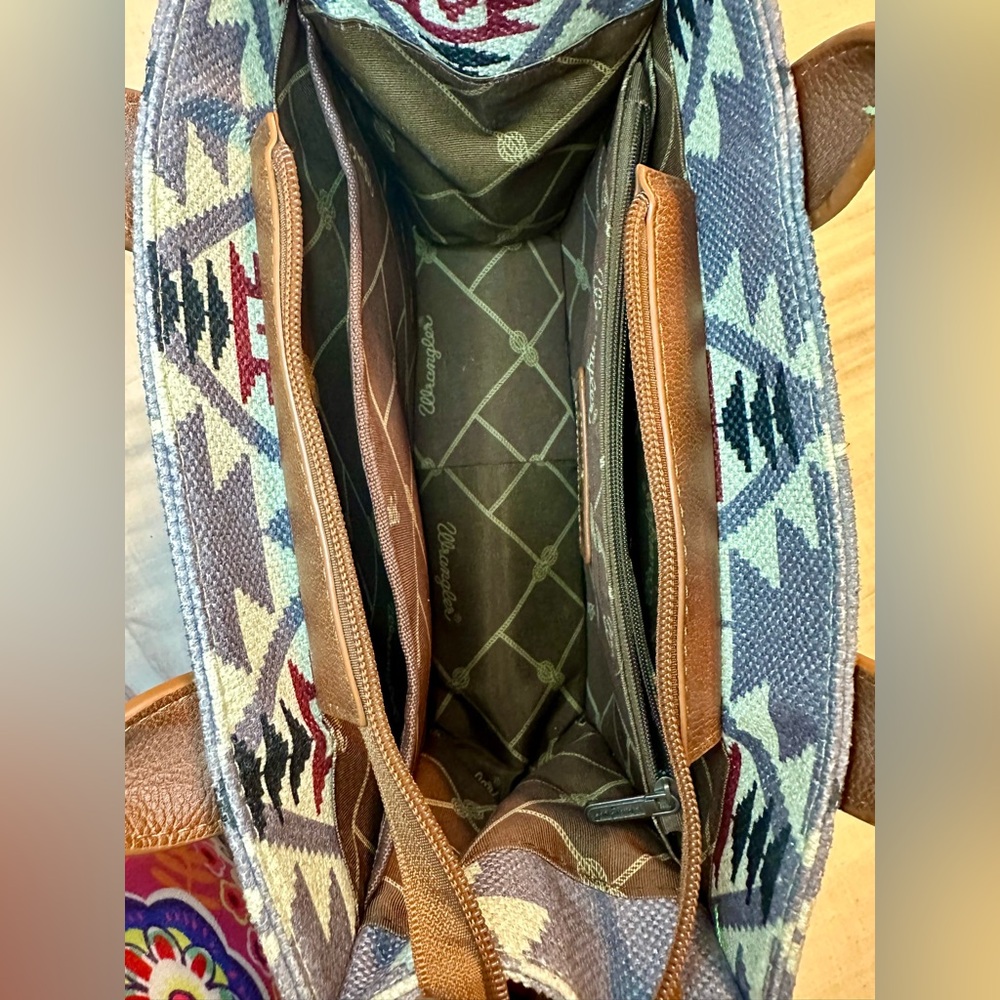 WRANGLER TOTE - SOUTHWESTERN PRINT CROSS BODY CANVAS - Picture 3 of 4